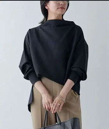 개럴개런트 보틀넥 분또 풀오버 블랙 블랙