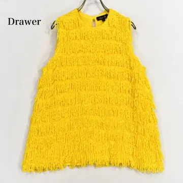 Drawer 스파이럴 프린지 니트 슬리브리스