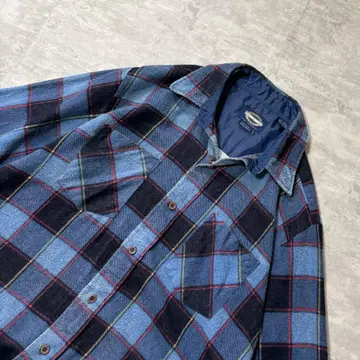80s vintage TOWNCRAFT 프린트 플란넬 셔츠 프리넬