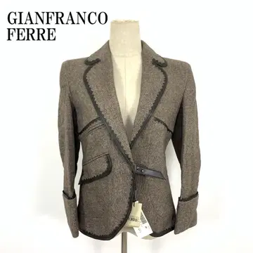 LA8506 택 포함 새상품 장 프랑코 페레 테일러드 자켓 브라운 40