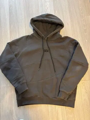 WIND AND SEA 위드앤씨 로고 후디 후드티 카키