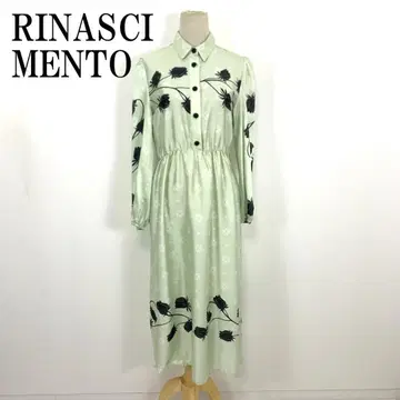 LA8508 리나시멘토 롱 원피스 그린 폴리에스테르 100% S