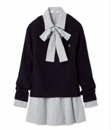 snidel 셔츠 콤비 튜닉