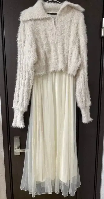 Heather 캐미 원피스 니트 원피스 아이보리