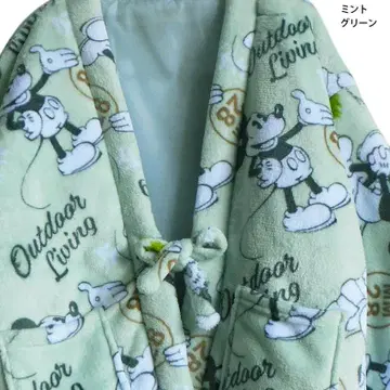 미키 디즈니 플리스 반텐 짱짱코 도테라 홈웨어 그린