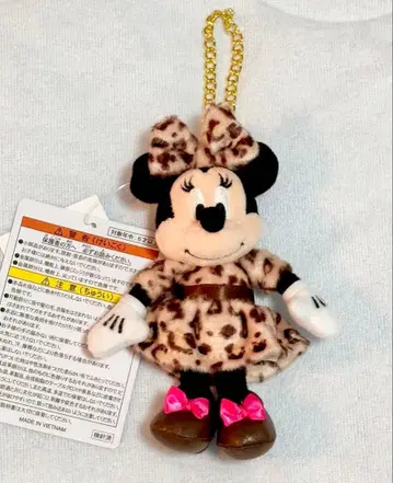 디즈니 브라운 봉제 인형 참 레오파드 무늬