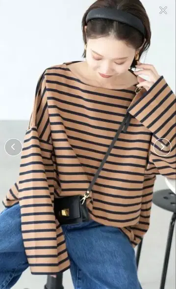 SLOBE IENA LeMinor 루미노아 빅 보더 티셔츠