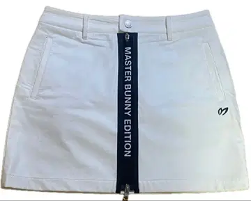 MASTER BUNNY EDITION 골프 스커트 화이트 가죽