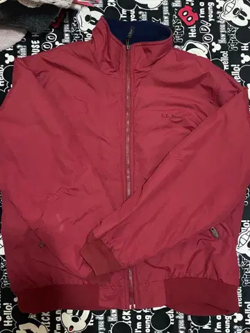 L.L. Bean 빨간색 나일론 재킷