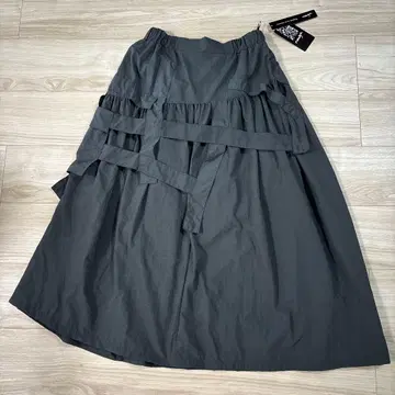 무지야 mujiya 롱 스커트 그레이