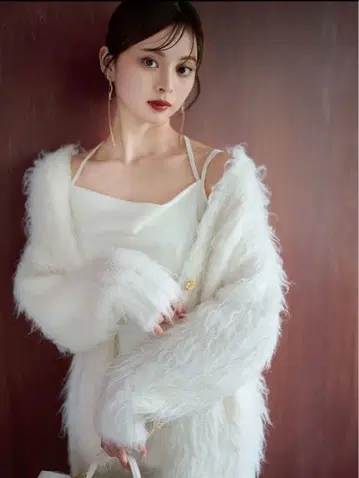 SNIDEL 샤기 가디건