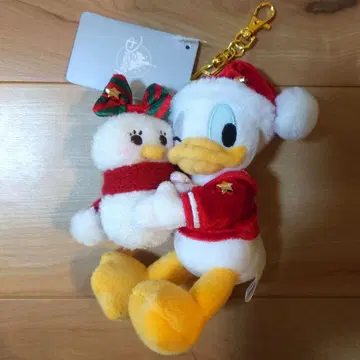 디즈니 스토어 도날드 크리스마스 봉제 인형 키체인