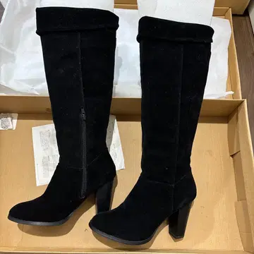 moussy 블랙 롱 부츠 높은 힐