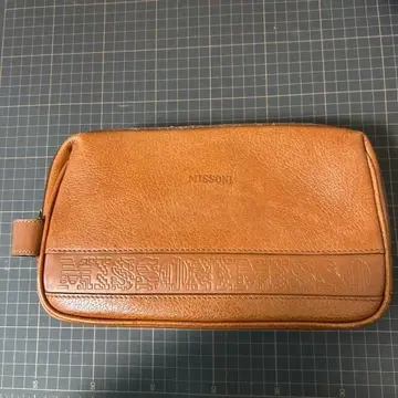 MISSONI 브라운 가죽 클러치백 핸드백