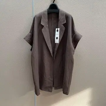 [ 미사용 ] Utao: 린넨 레이온 베스트 자켓 브라운 L