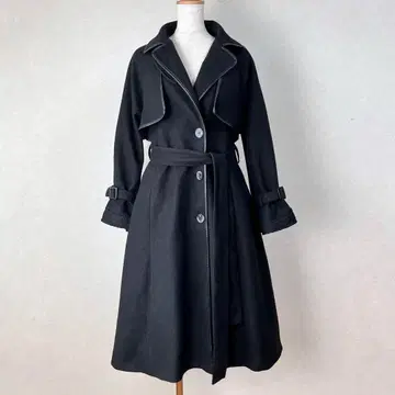 엑시즈팜 롱 코트 레이스 고스로리계 지뢰계 블랙