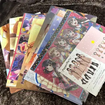 뱅드림! 포핀파티 클리어 파일 CD 자켓 세트