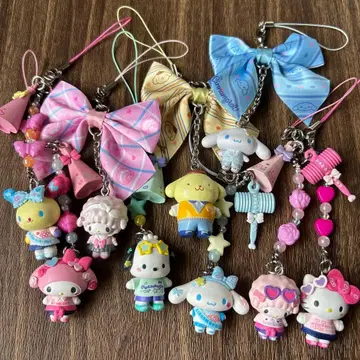 산리오 학교 축제 반짝임 스트랩 9종 세트