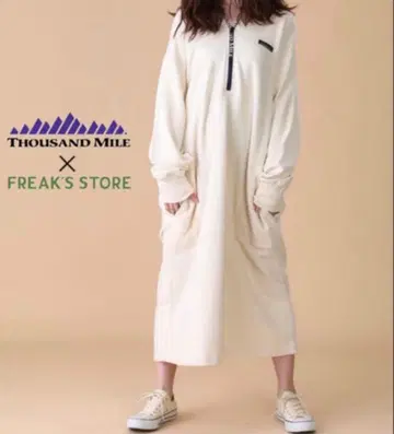 THOUSAND MILE 후드 부착 롱 원피스 마터니티