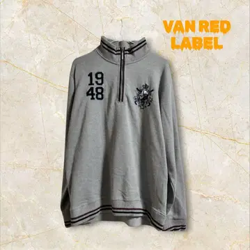 반 레드 라벨 하프 지퍼 맨투맨 긴팔 자수 LL