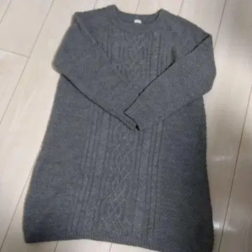 여성용/긴팔/니트/롱/그레이/마터니티/L 사이즈/GU