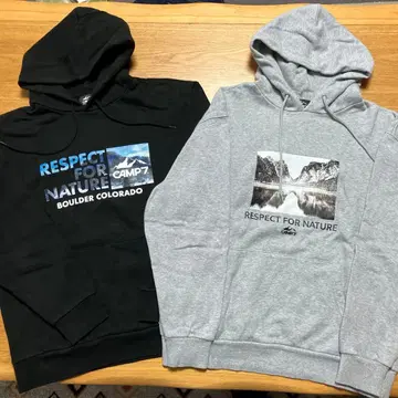 새상품 CAMP7 그래픽 후드티 2세트