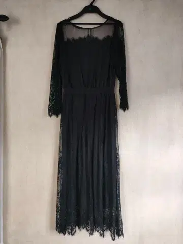 RopePicnic 택 포함 미사용 새상품 블랙 레이스 롱 원피스 M