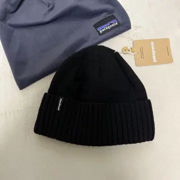 새상품급 patagonia 블랙 니트 모자 리브
