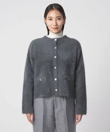 [ 새상품 ] 더블 페이스 페더 가디건 자켓