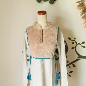 [] 복슬복슬 퍼 넥워머 베스트 베이지