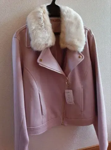 [ 새상품 ] marun 4L사이즈 라이더 자켓 인조 모피 스웨이드 느낌