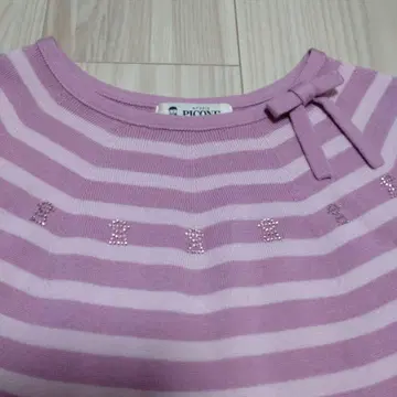 PICONE 래글런 소매 니트 퍼플 핑크 40 L 사이즈