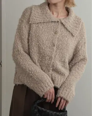 I am 빅 칼라 니트 가디건