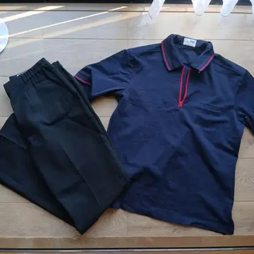 KFC 네이비 피케 셔츠 L 사이즈 + 블랙 팬츠 15 사이즈