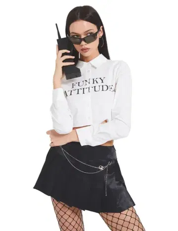 CRANK SATIN CHAIN TENNIS SKIRT 스커트