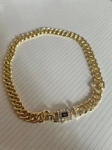 골드 체인 목걸이 스톤 포함