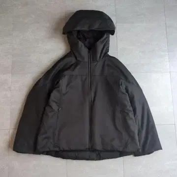 qualite 칼리테 리버서블 다운 후드 블랙 숏