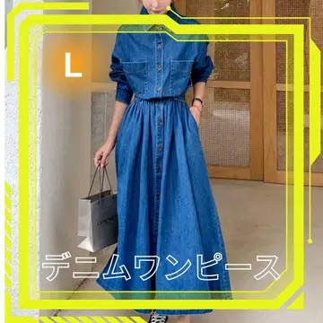 317 데님풍 원피스 성숙/러블리 루즈핏 실루엣 외출 코디