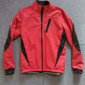 메쉬 소재 레드 자켓