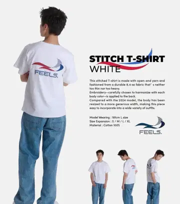 feels 펩시 컬러 T셔츠 S 사이즈