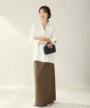 Plage 플라주 RIAM WOOSTED 스커트 카키 36 사이즈