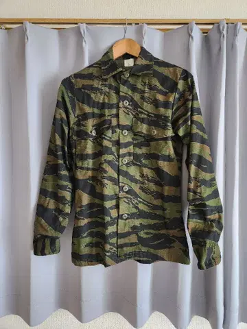 타이거 카모 유틸리티 셔츠 밀리터리 80s
