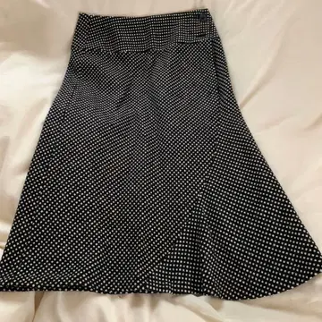 BLUE DE BRESSE 도트 무늬 플레어 스커트