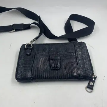 [ s.t156 ] Bag Liore 크로커다일풍 블랙 지갑 숄더백