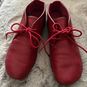 CAMPER 37 가죽 빨간색 끈 포함 캐주얼 부츠