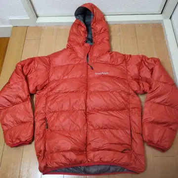 mont-bell 후드 부착 다운 자켓 오렌지