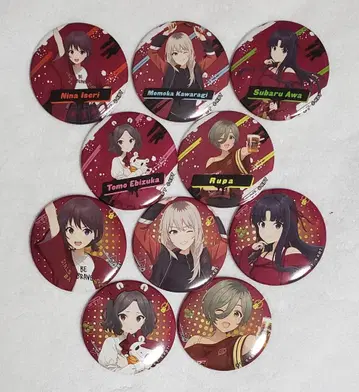 걸즈 밴드 클라이 x 가와사키 브레이브 썬더스 캔뱃지 10종 컴프