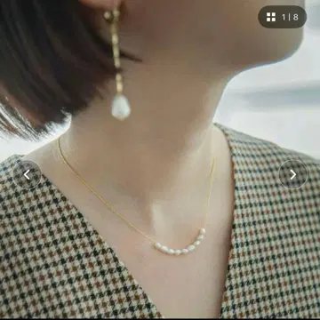 quaranciel 프론트 펄 목걸이