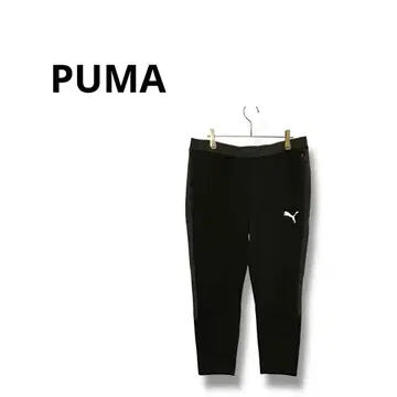[ 푸마 ] 저지 팬츠 테이퍼드 스포츠 원포인트 로고 블랙 L