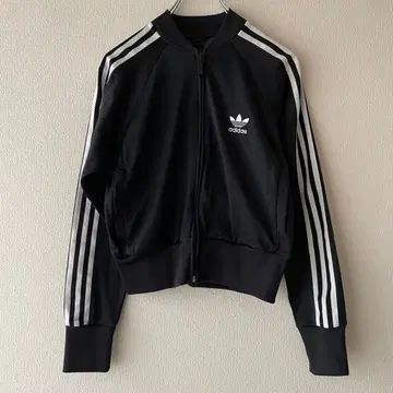 [ adidas ] 트랙 자켓 크롭 블랙